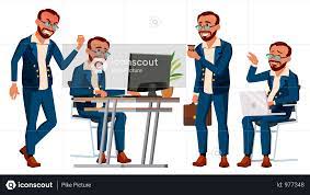 Premium Office Worker Working Gestures Illustration Download In Png Vector Format People Illustration Illustration Motion Graphics Animation