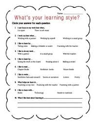 Learning Style Survey Freebie Learning Styles Survey Learning Style Personalized Learning