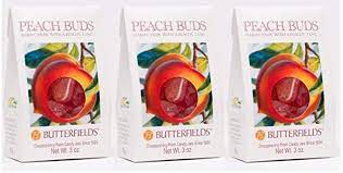 Amazon Com Butterfields Candy Gourmet Old Fashioned Peach Buds Hard Candy Gluten Free Made With 100 Real Pure Cane Sugar Handcrafted In The Usa 3 Oz 3 Pack