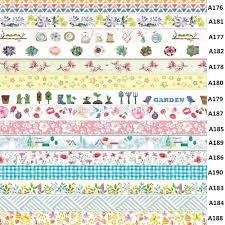 Hot Sale 1x 15mm 10m Tape Flowers Print Scrapbooking Diy Sticker Decorative Masking Japanese Was Washi Tape Planner Printable Planner Stickers Planner Stickers