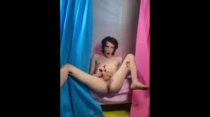 Beautiful Femboy jerks off in his TikTok studio - Part 33