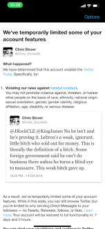 Just Got Banned From Twitter For Speaking Out Against Lebron James Maybe I Shouldn T Have Called Lebron A Bitch Hongkong
