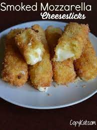 Level Up Ordinary Mozzarella Sticks With These Smoked Mozzarella Sticks Recipe Smoked Cheese Recipes With Mozzarella Cheese Recipes