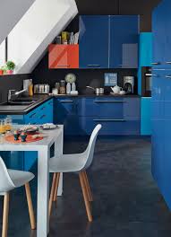 Elia Meuble De Cuisine Bas D Angle 1 Porte Bleu Decoration Deco Maison Alinea Modern Kitchen Modern Interior Home Decor