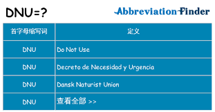 161 просмотр 2 года назад. Dnuæ˜¯ä»€ä¹ˆæ„æ€ Dnuçš„å…¨ç§° åœ¨çº¿è‹±æ–‡ç¼©ç•¥è¯æŸ¥è¯¢
