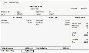 12 Contoh Slip Gaji Karyawan Lengkap Komponen Dan Format