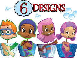 Instant Download Bubble Guppies Cupcake Toppers Wrappers Printable Bubble Guppies P Bubble Guppies Birthday Party Bubble Guppies Birthday Bubble Birthday