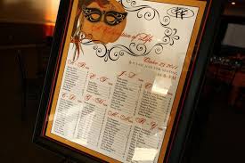 Diy Printable Masquerade Halloween Theme Seating Chart