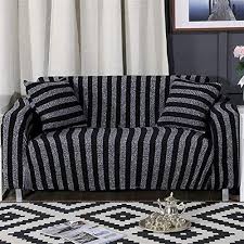 Black And White Striped Sofa Cover Oncefirst 1 Piece Knit Stretch Striped Sofa Slipcover For Armchair Loveseat Sofa Couch Leather Sofa Couch Cushions On Sofa Slipcovers