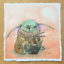 Baby Yoda Art By J Shari Ewing On Instagram Yoda Art Drawing Inspiration People Star Wars Party
