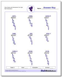 Https Www Dadsworksheets Com Easy Division Worksheet With Remainders Four Digit Long Division Long Division Worksheets Division Worksheets Math Worksheet
