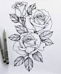 45 Beautiful Flower Drawings And Realistic Color Pencil Drawings Beautiful Flower Drawings Rose Tattoos Tattoo Templates