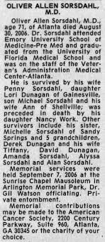 Obituary for OLIVER ALLEN SORSDAHL