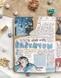 Another Gorgeous Blue Kpop Journal By Ig Uwujournals Featuring Exo S Baekhyun Who Is You Bullet Journal Inspiration Bullet Journal Aesthetic Scrapbook Journal