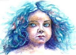 The next couple of photos show how i paint a single grape keeping in mind shadows and. Miniature Girl Face Watercolour Painting Painting By Natalja Picugina Saatchi Art