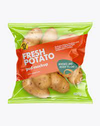 Download Plastic Bag W Potatoes Mockup In Bag Sack Mockups On Yellow Images Object Mockups