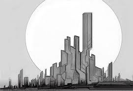 Drawing In Circles Art Blog City Drawing Future City City Sketch