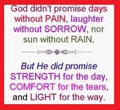 But he did promise strength for the day, comfort for the tears, and light for the way. Quotes About God Promises 134 Quotes