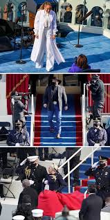 And, lady gaga debuted her new brunette locks on wednesday, as she strolled to her hotel in rome, italy clad in a glamourous animal print kaftan and a black it's thought the chromatica artist was in fact clad in costume; Inauguration Fashion What Did It All Mean The New York Times