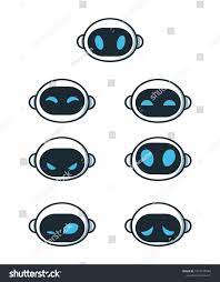 Cute Robot Bot Face Emotion Character Set Vector Modern Flat Style Cartoon Character Illustration Isolated Robot Design Sketch Robot Concept Art Robot Images