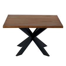 C'est nécessaire seulement le montage des pieds dimensions: Table Casita Tultac130 En Teck Massif Pied Metal