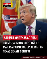 A political group backed by President Donald Trump has announced plans to spend $10 million on advertising in the Texas Senate race ahead of the midterm elections. The investment signals an aggressive
