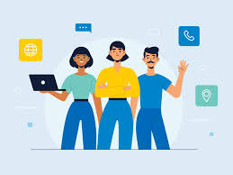 Contact Us Concept Landing Page Vector Illustration Character Illustration Character Design Landing Page