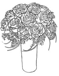 Fuzzy loves rose coloring pages! Bouquet Roses Coloring Pages Novocom Top