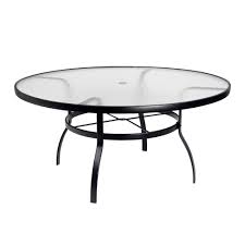 We gather at the table to share not only food, but ideas and conversation. Woodard Deluxe 60 Round Obscure Glass Top Umbrella Dining Table 826360w