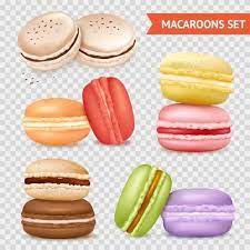 Almond Cookies Transparent Set Almond Cookies Macaroons Almond Cakes