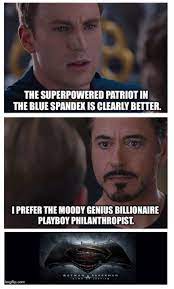 16 Incredibly Funny Captain America Vs Iron Man Memes Geeks On Coffee Iron Man Memes Iron Man Vs Captain America Iron Man