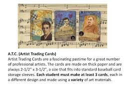 Trading cards are a thrilling way to get creative. Artist Trading Cards Ppt Download