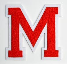 Ready to write down you m's? Varsity Letter Patches Red Embroidered Chenille Letterman Patch 4 1 2 Inch Iron On Letter Initials Red Letter M Patch Wantitall