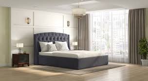 The solid construction of hardwoods and oak veneers, gray brushed finish, and white glaze, will look amazing in your bedroom. Aspen Upholstered Storage Bed Urban Ladder