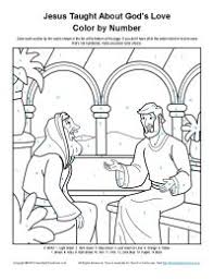 Bible Coloring Pages For Kids Jesus Taught About God S Love Bible Activities For Kids Bible Coloring Pages Bible For Kids