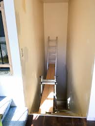 An adjustable ladder for stairs can be of big help for cleaning and painting the staircase, and also in designing ceilings above it. How To Paint Tall Walls Houseful Of Handmade