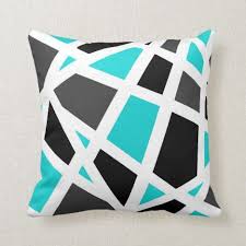 Black And White Geometric Throw Pillows Turquoise Gray Black White Geometric Throw Pillow Zazzle Com Geometric Throw Pillows Turquoise Grey Turquoise Living Room Decor
