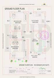 The small area of 991 square feet can accommodate a spacious bathroom and 2 bedrooms. Picture Of Low Budget Small House Design Budget House Plans 2bhk House Plan 20x30 House Plans