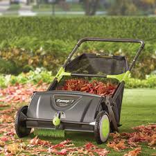 The Leaf Collecting Lawn Sweeper Hammacher Schlemmer Lawn Sweepers Lawn Lawn Care