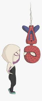 Gwen being related to raymond warren is a reference to the relationship her comic book counterpart has with his brother, miles warren, in the main marvel comics universe. Teepublic Spiderman And Spider Gwen By Meggiemoooooo Spiderman Y Spider Gwen Chibi Hd Png Download Transparent Png Image Pngitem