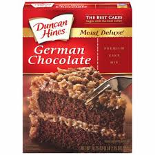 I tried substituting the cake mix with another brand but it just wasn't quite as good. Duncan Hines German Chocolate Cake Frosting Recipe
