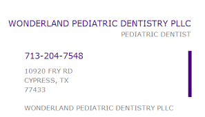 Panhandle pediatric dentistry specializes in dentistry for infants, children, and adolescents and those with special needs. 1689002685 Npi Number Wonderland Pediatric Dentistry Pllc Cypress Tx Npi Registry Medical Coding Library Www Hipaaspace Com C 2021