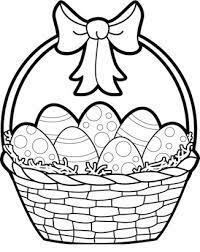 Easter basket clip art black and white. Free Easter Clip Art Black White