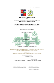 Contoh sertifikat tahfidz quran cara golden. Piagam Mtq Kecamatan Bogor Timur