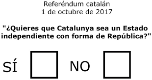 Resultado de imagen de papeletas de votacion hoy en cataluña