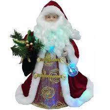 Holiday Time Christmas Ornaments 12 Red Gold Santa Tree Topper With Led Light Walmart Com Walmart Com Shop for christmas tree toppers in christmas tree decorations.