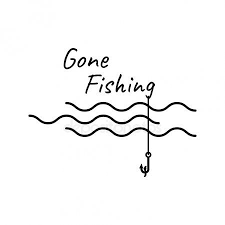 Gone Fishing Text Logo Isolated Waves Fishing Rod Vector Illustration S Sponsored Logo Isolated Fishing Text Ad Text Logo Gone Fishing Fish Logo