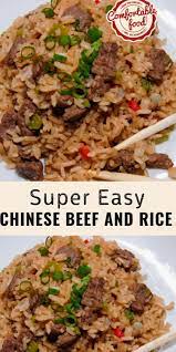 Super Easy Chinese Beef And Rice Recipe Beef And Rice Beef Recipes Asian Recipes