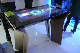 Microsoft S New Surface Interactive Table Sees Your Point Ces 2012 Interactive Table Technology Design Surface Table