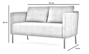 Le canapé 2 places dépasse souvent largement les 170cm de longueur et ne propose pourtant pas une assise utile plus importante. Aaron Canape 2 Places Tissu Jaune L 127 X P 76 Cm Cdiscount Maison